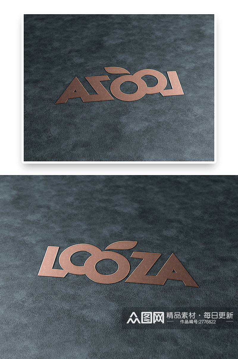 创意纸张材质LOGO标志标识样机素材
