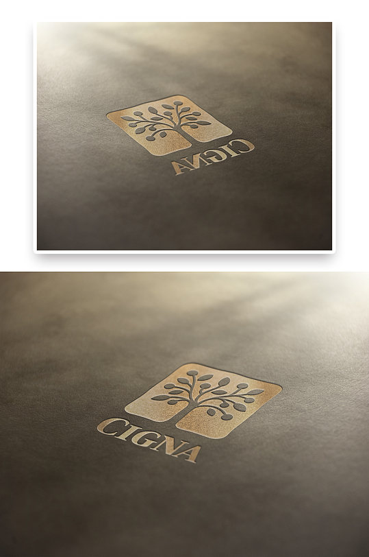 创意大气纸张材质logo标志标识样机