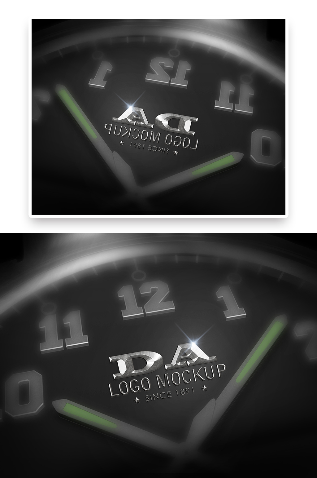 黑色简约LOGO标志标识样机素材