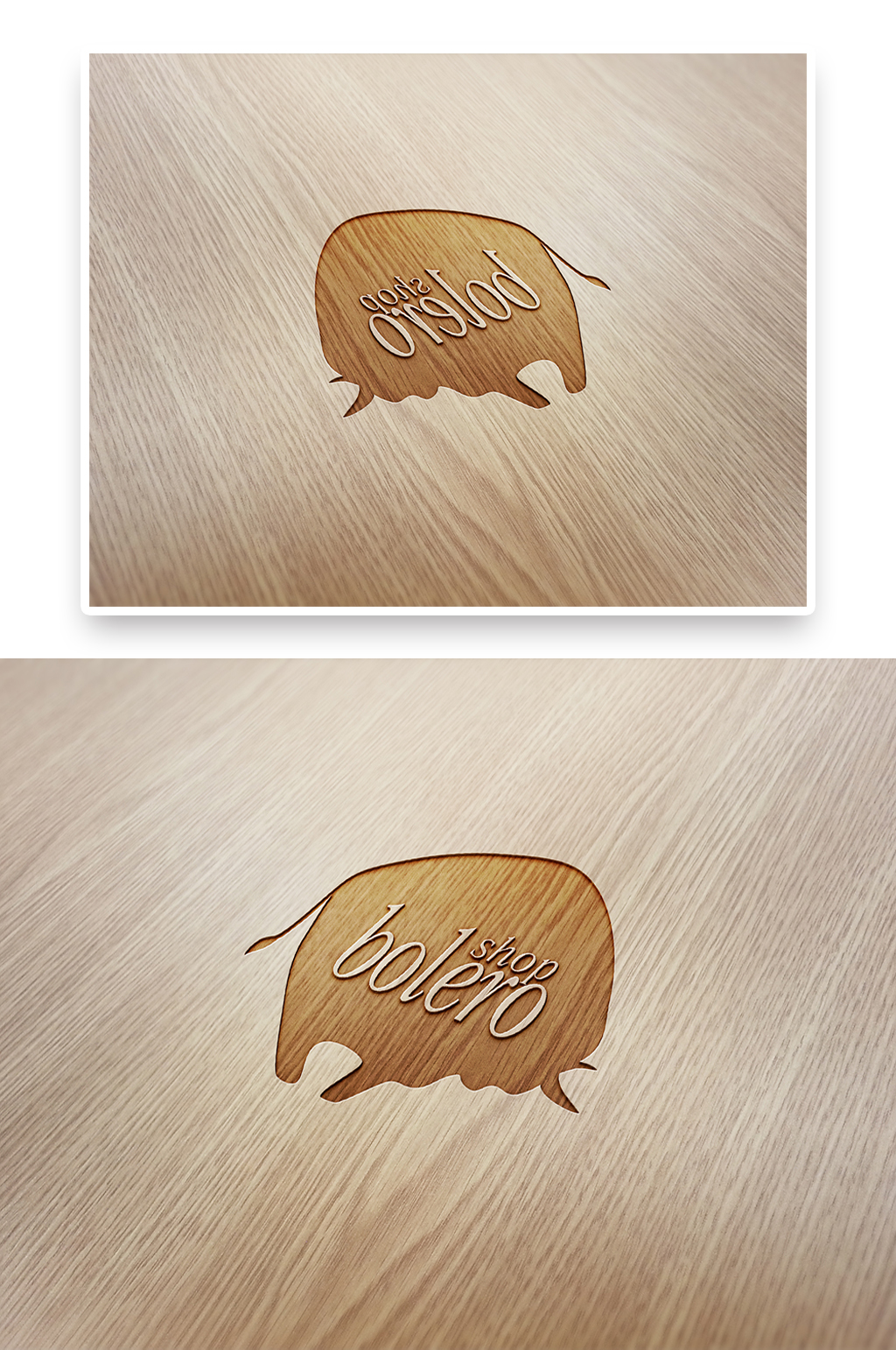 简约木纹logo标识标志样机