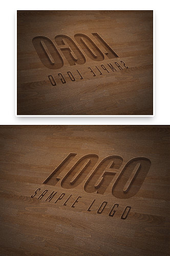 简约创意LOGO标志标识样机