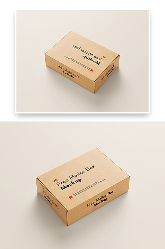 简单纸盒包装效果图样机