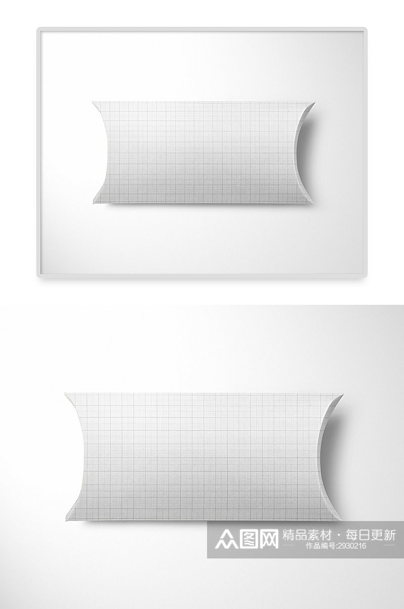 创意大气白底纸袋效果图VI样机素材