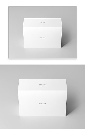 白色简约瓦楞牛皮纸箱纸盒包装样机