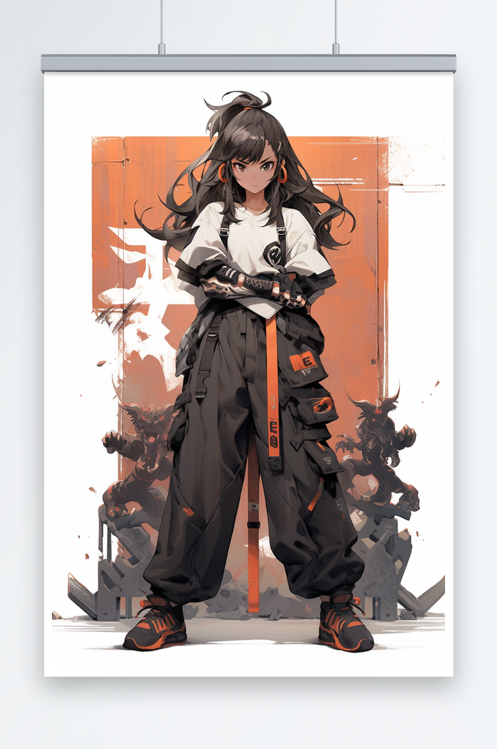 国风武侠少女创意插画素材