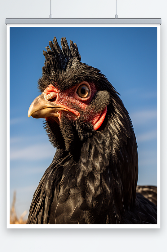 动物黑乌鸡摄影图片