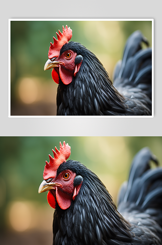 动物黑乌鸡摄影图片