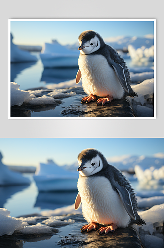 保护动物企鹅创意图片