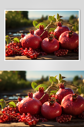美味水果红石榴创意图片