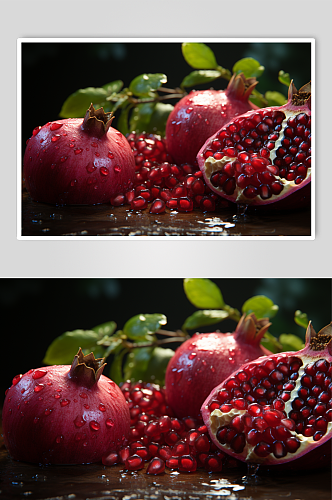 美味水果红石榴创意图片