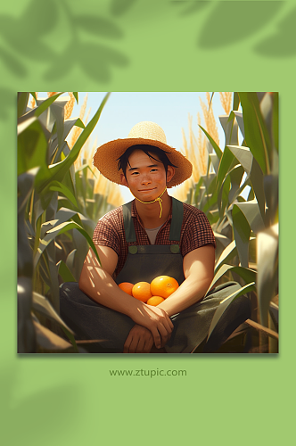 农民人物数字艺术图片