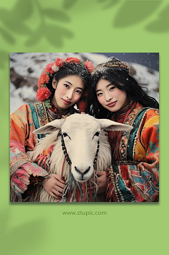数字艺术AI蒙古族图片