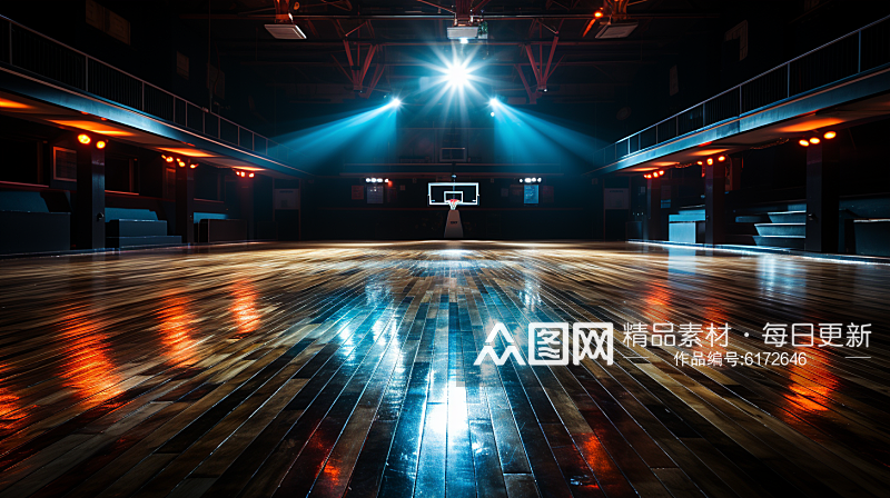 数字艺术篮球馆篮球场素材