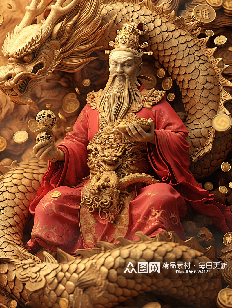 数字财神中国财神素材