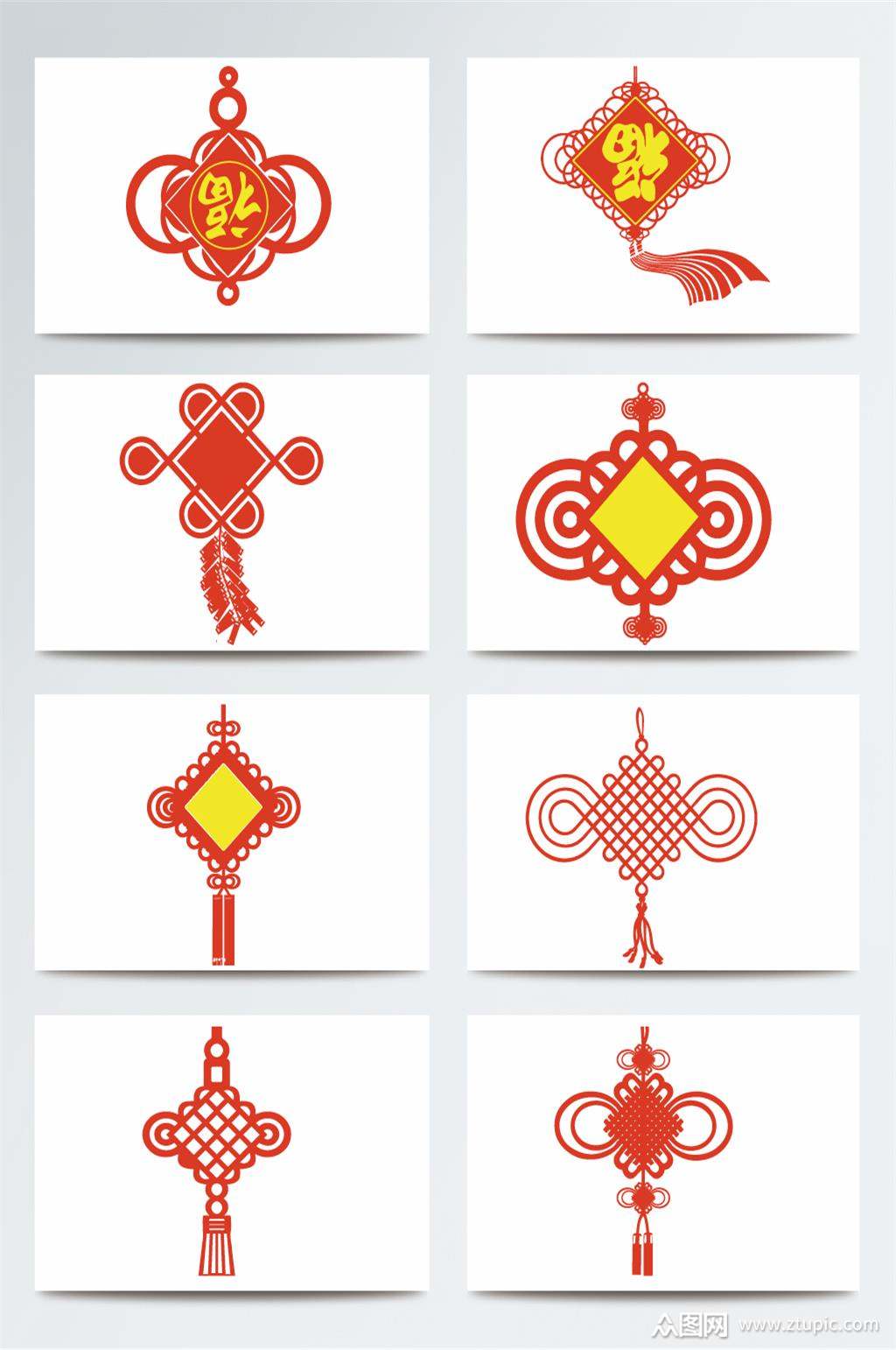 创意矢量中国结元素