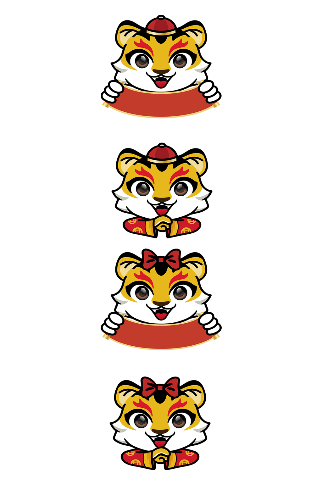 虎年吉祥物元素矢量模板下载 编号 众图网