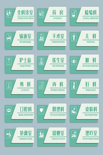 医院科室部门现代指示牌科室牌导视牌门牌