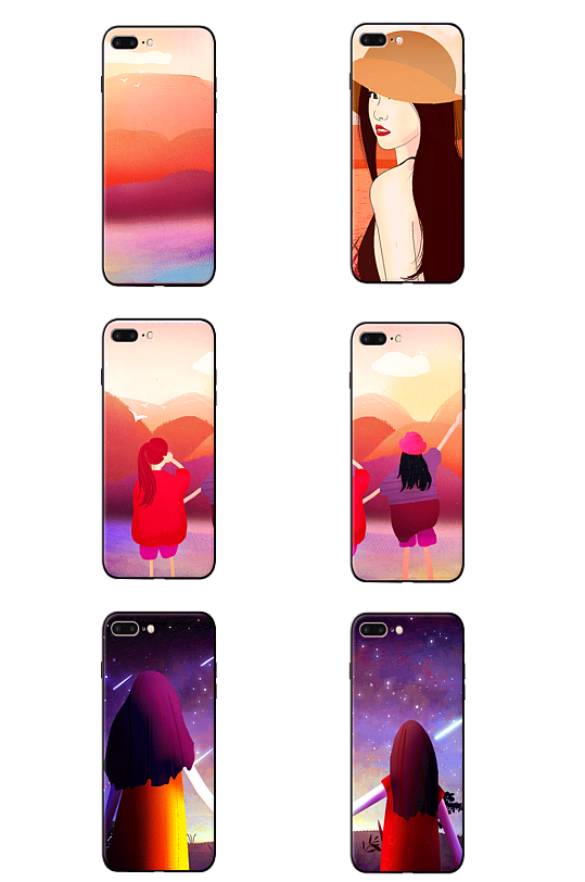 手机壳手机后盖彩色实物背景装饰图案