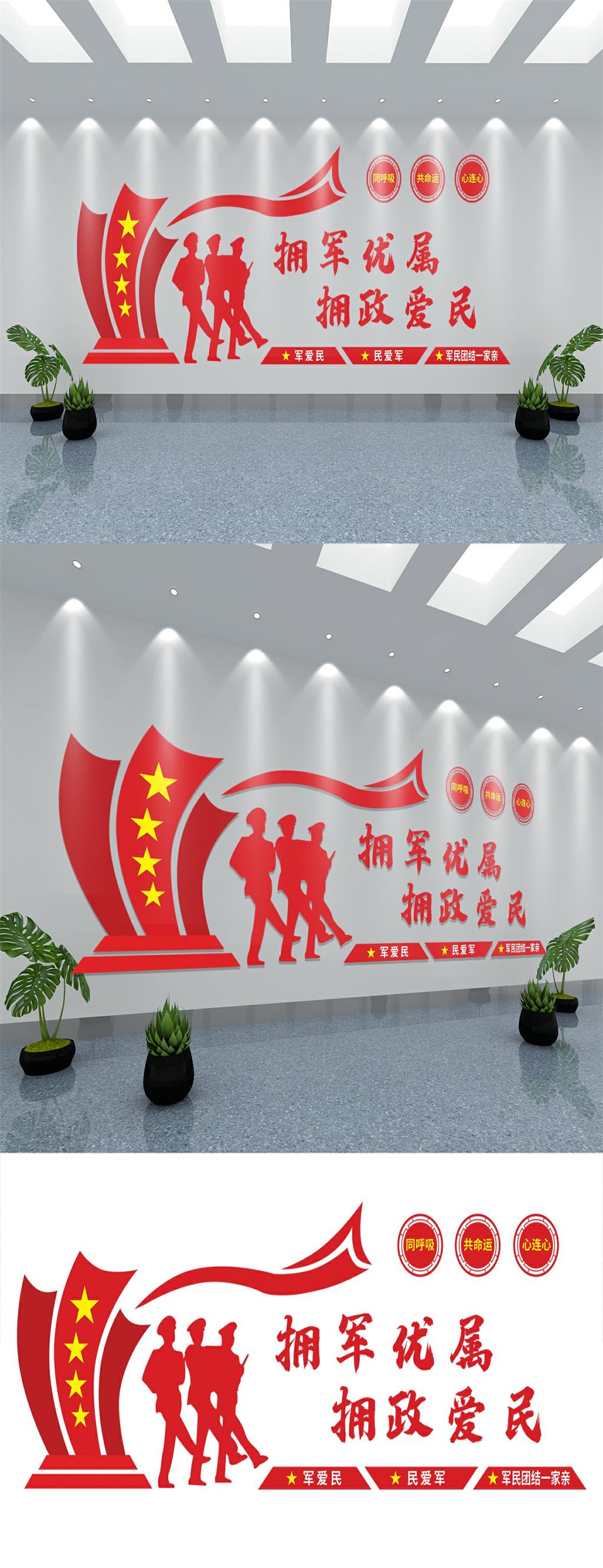 拥军优属拥政爱民文化墙