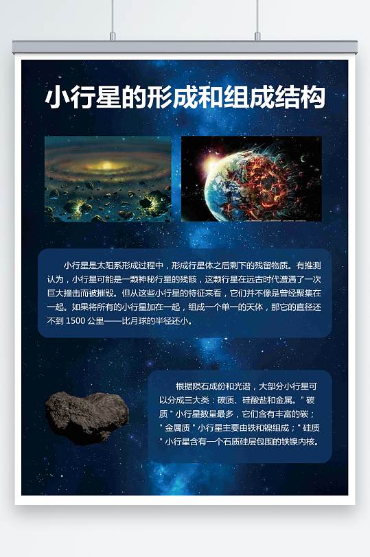 小行星大百科天文知识海报