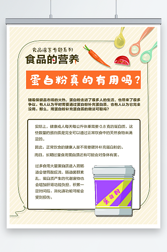 食品的营养科学辟谣知识海报