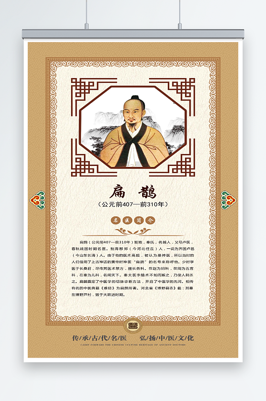 简约大气十大中华名医中医人物介绍展板素材下载-众图网