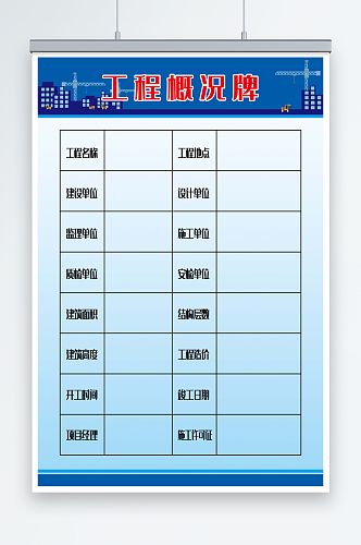 最新原创工程概况牌