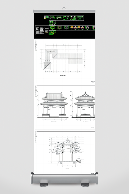 某古建亭CAD施工图-众图网