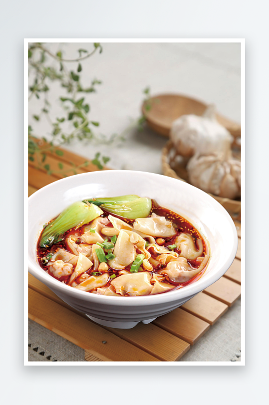 中式美食场景馄饨汤美食商业照片-众图网