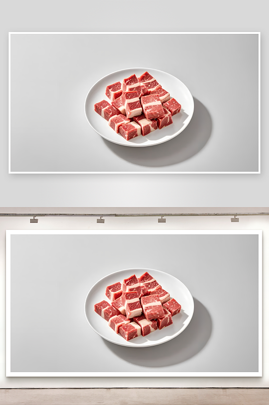 牛腩在砧板上生鲜牛肉类新鲜高清摄影图简约-众图网