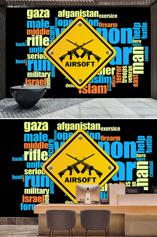 欧式复古3D立体砖墙背景-众图网