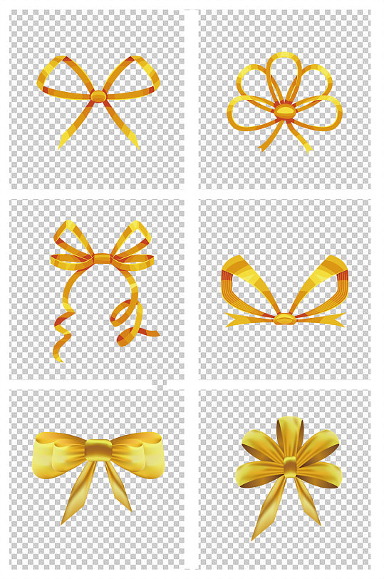 蝴蝶结金色礼品装饰-众图网