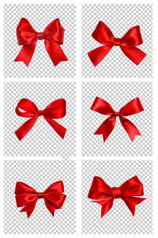 红色饰品蝴蝶结素材-众图网