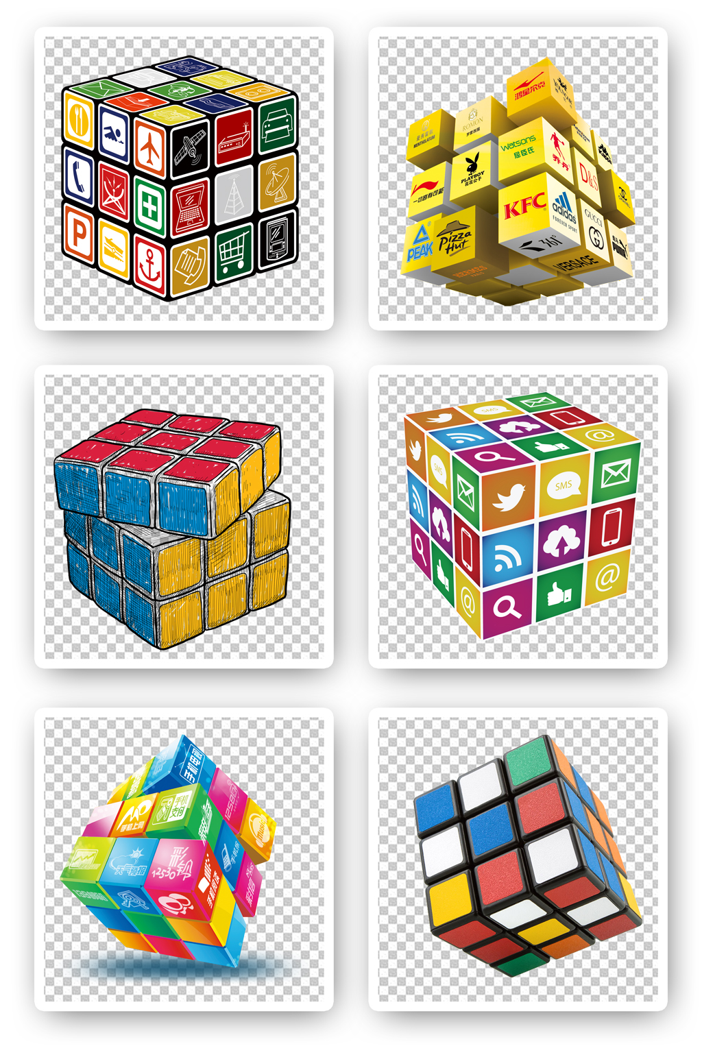 智力玩具魔方素材素材