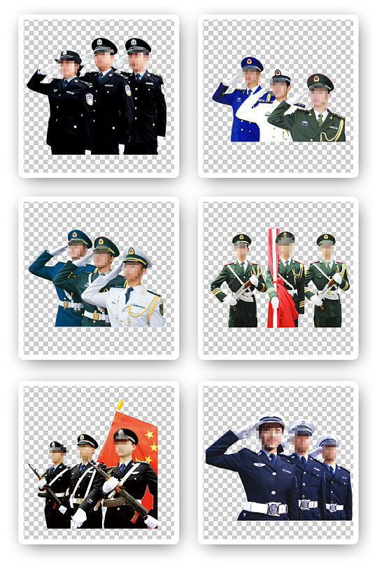 部队军人三军仪仗队