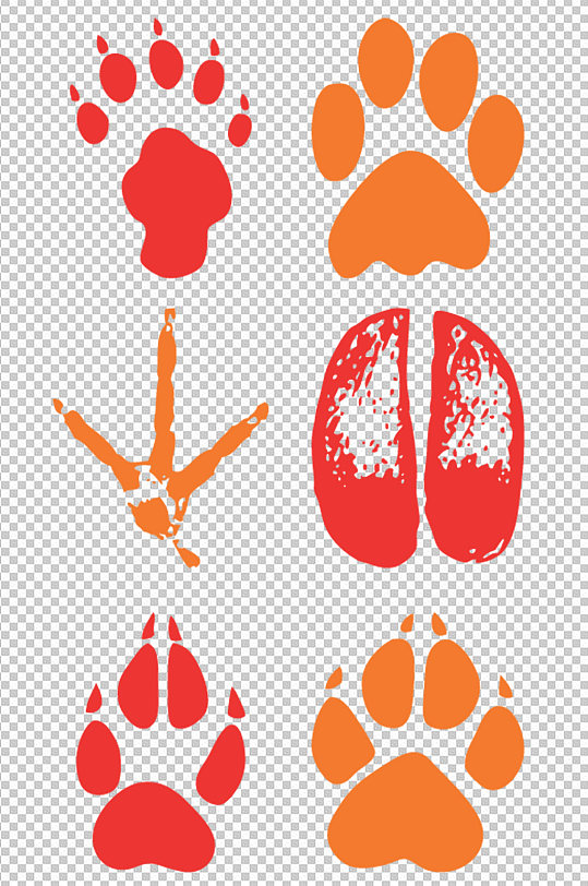 动物脚印足迹牛蹄印素材-众图网