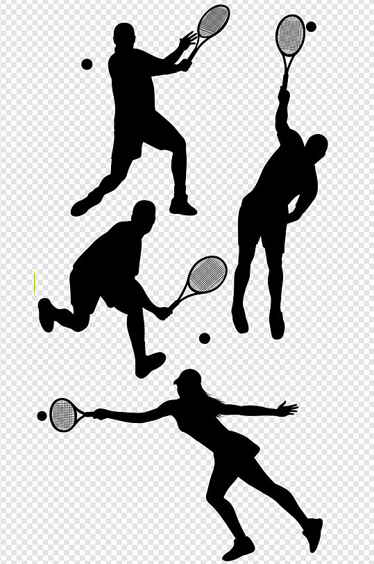 运动剪影网球运动