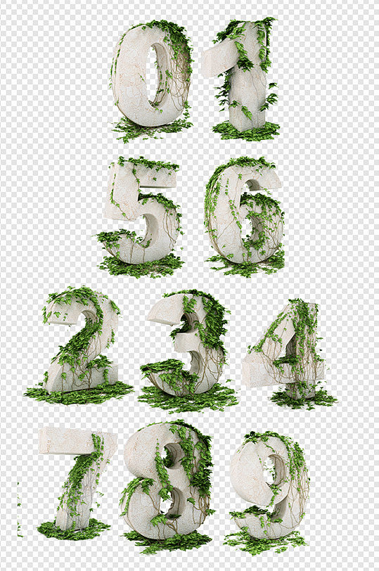 3D立體綠植數(shù)字