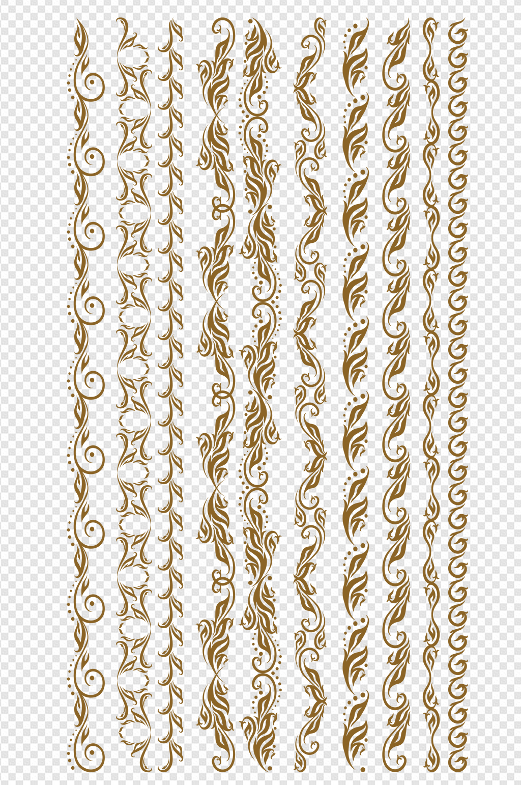 欧式花纹边条边框素材-设计元素素材下载-众图网