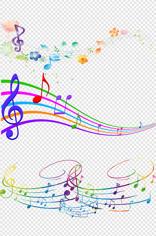 音符音乐五线谱素材元素