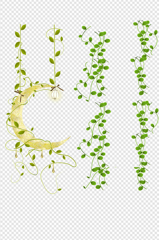 树藤树叶绿叶素材