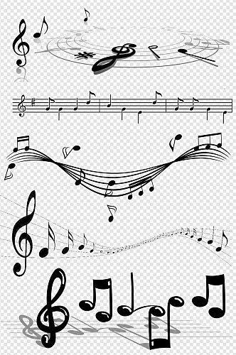 音符音乐五线谱素材元素