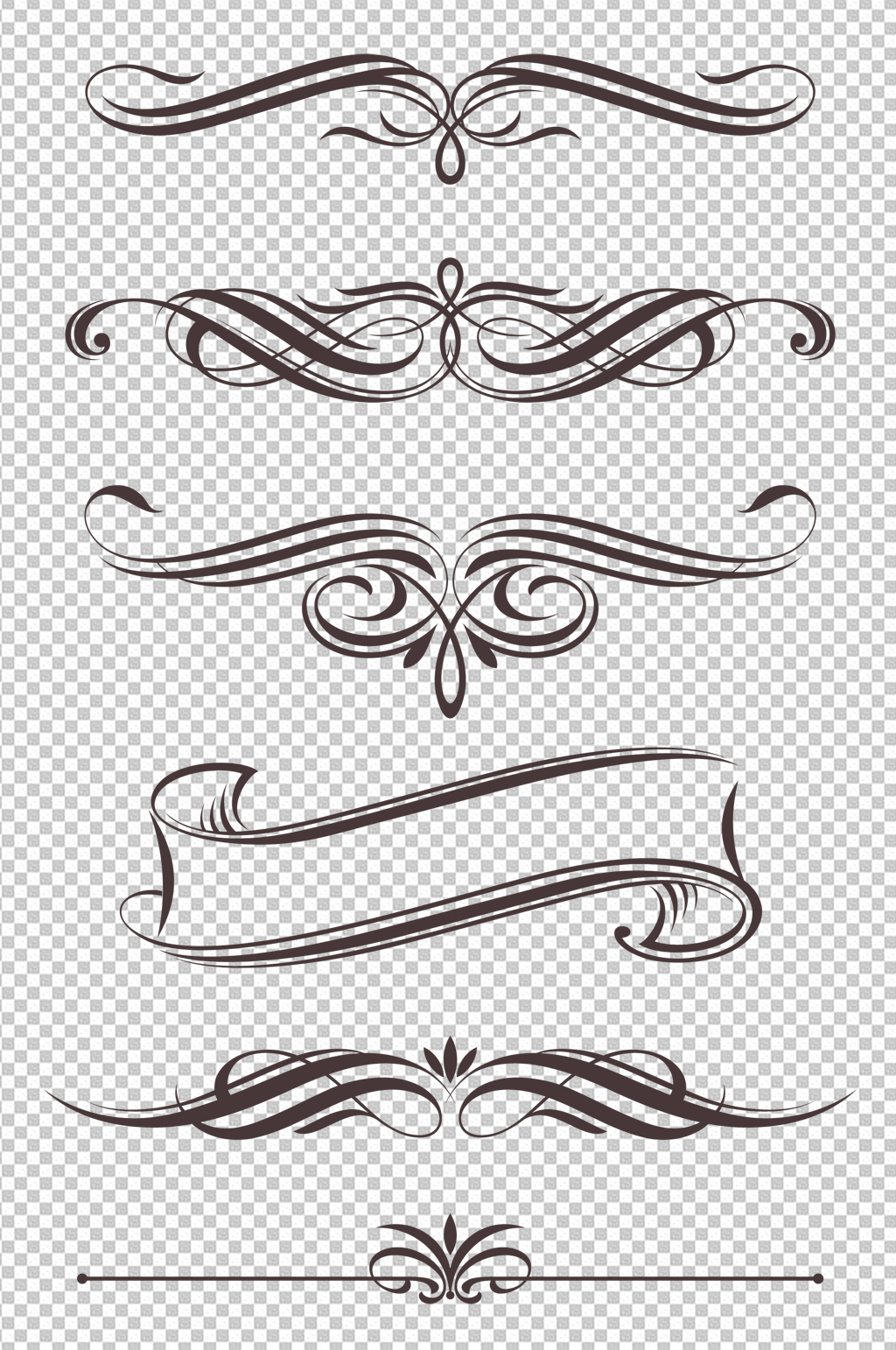 欧式花纹边框条纹线条