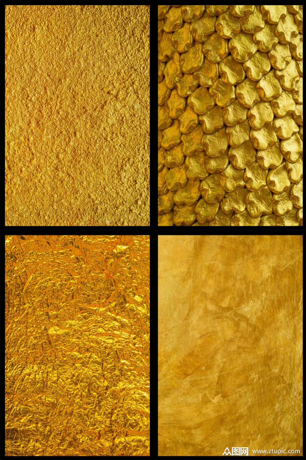 金色金箔纸龟背纹理背景