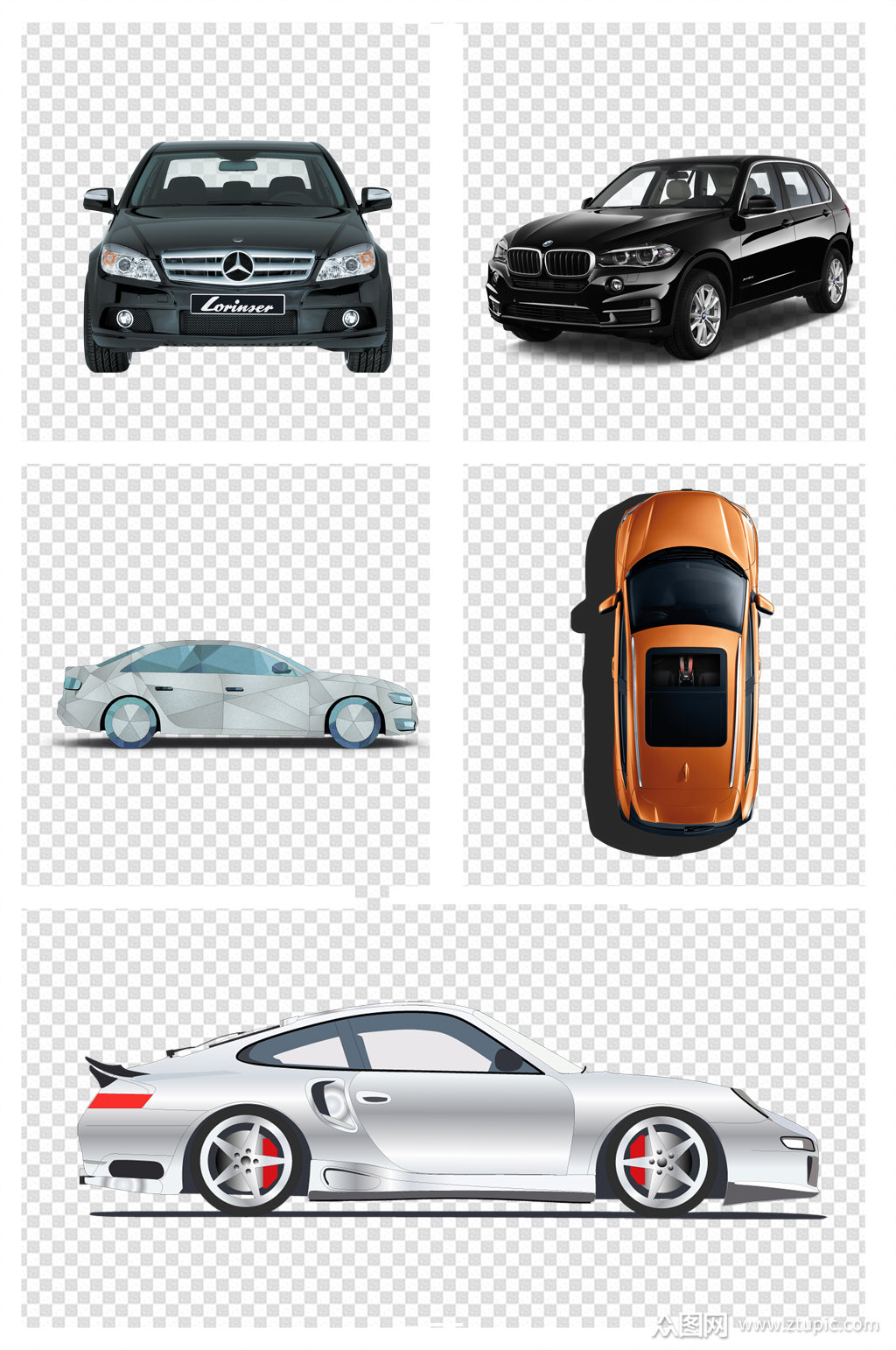 卡通汽车轿车素材