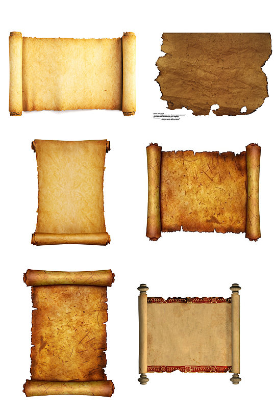 怀旧羊皮卷挂轴牛皮纸背景