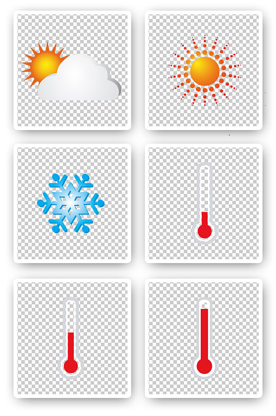 冬季天气预报图标标识