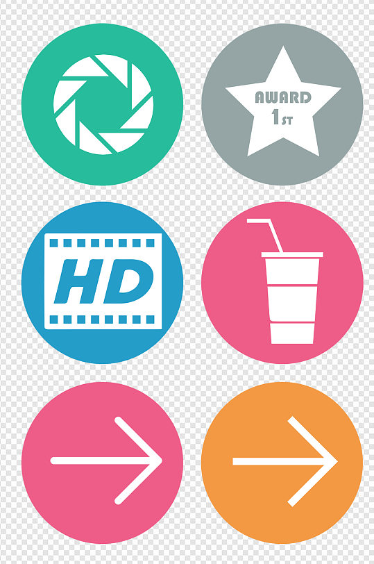 圆形摄影科技小标识素材