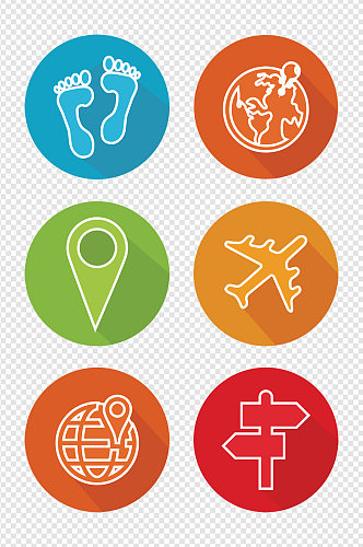 旅游手机UI图标小标识素材