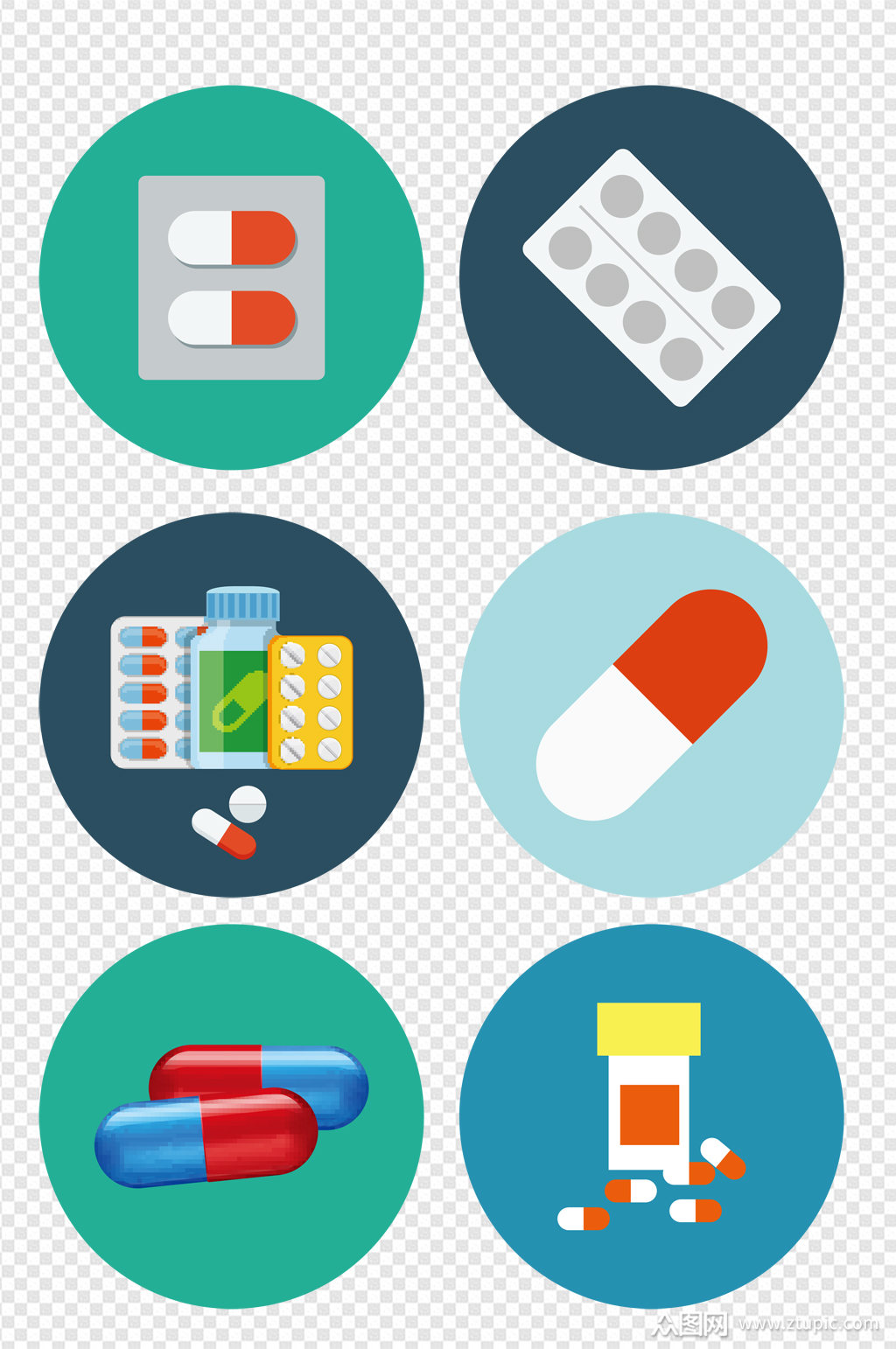 药品医疗主题元素图标